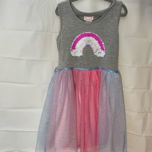 Pinky flip sequins rainbow dress size 6.